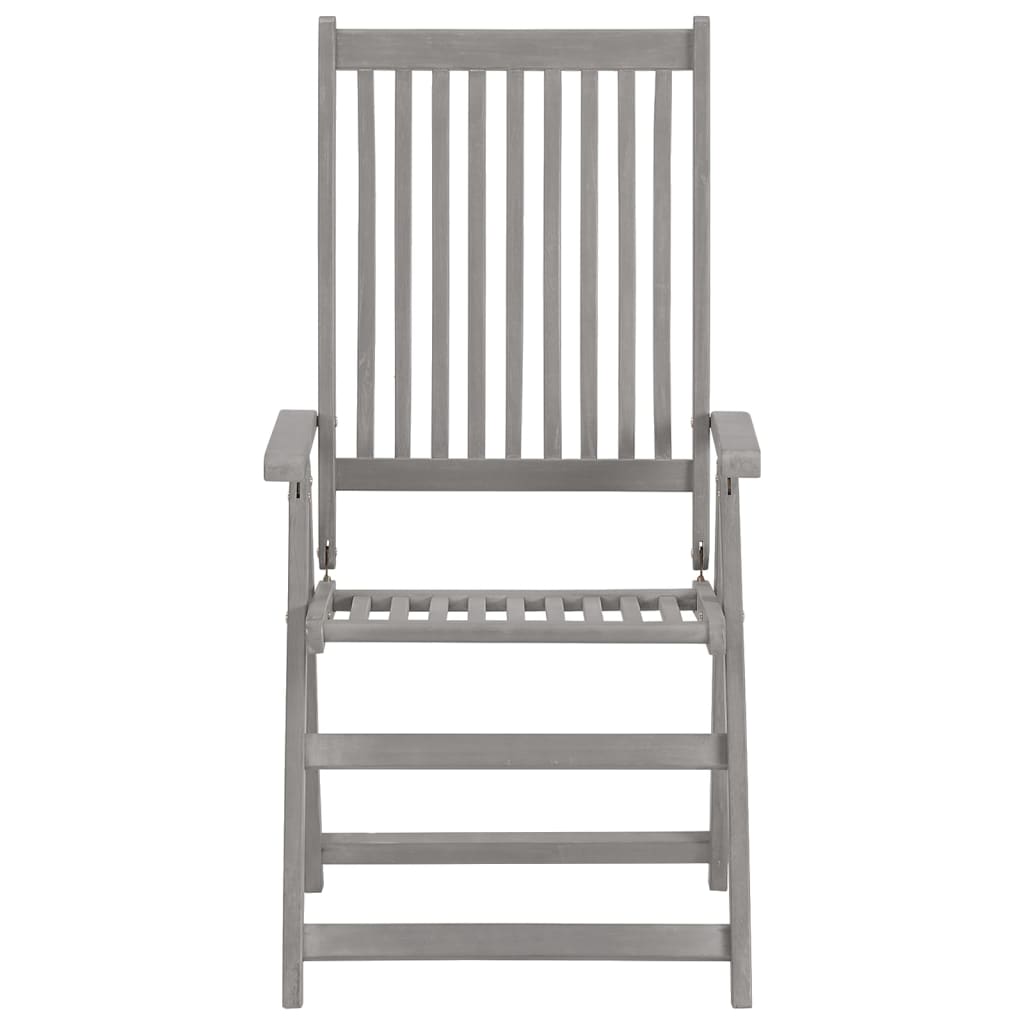 vidaXL Outdoor Recliner Chairs Patio Chair with Cushions Solid Wood Acacia-101