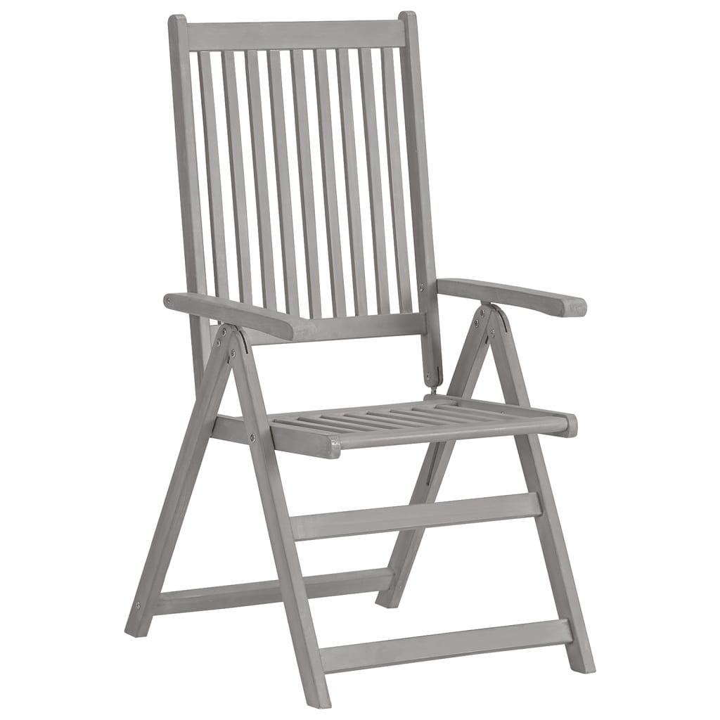 vidaXL Outdoor Recliner Chairs Patio Chair with Cushions Solid Wood Acacia-32