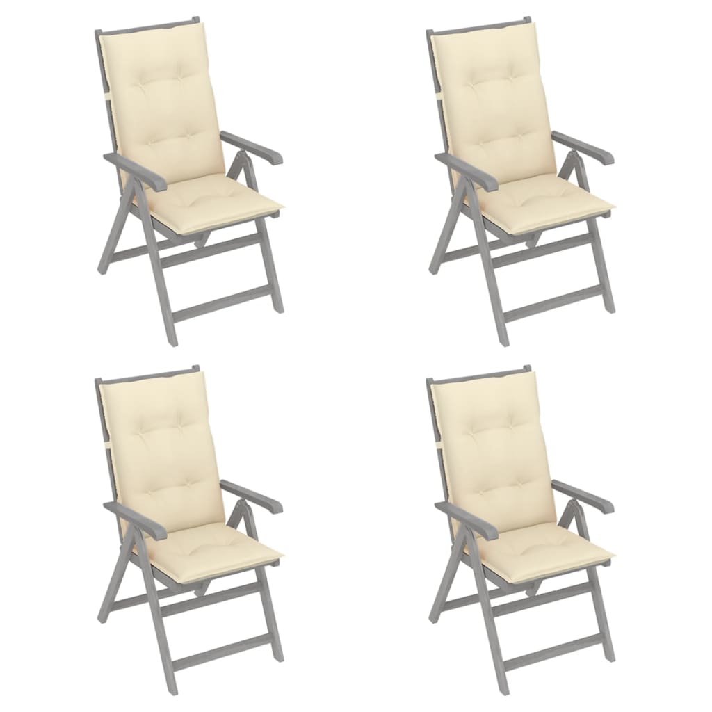 vidaXL Outdoor Recliner Chairs Patio Chair with Cushions Solid Wood Acacia-52