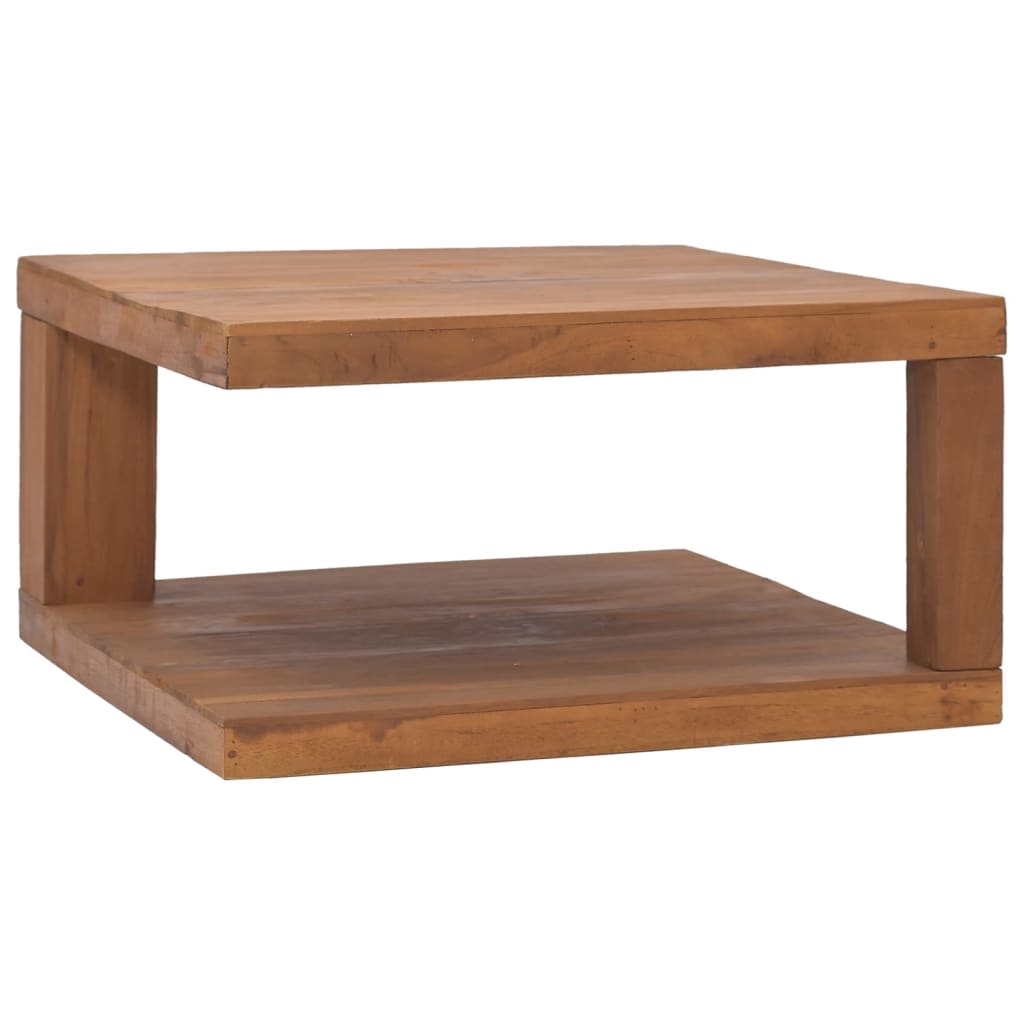 vidaXL Teak Wood Coffee Table Furniture 35.4"x19.7"x13.8"/25.6"x25.6"x13"-6