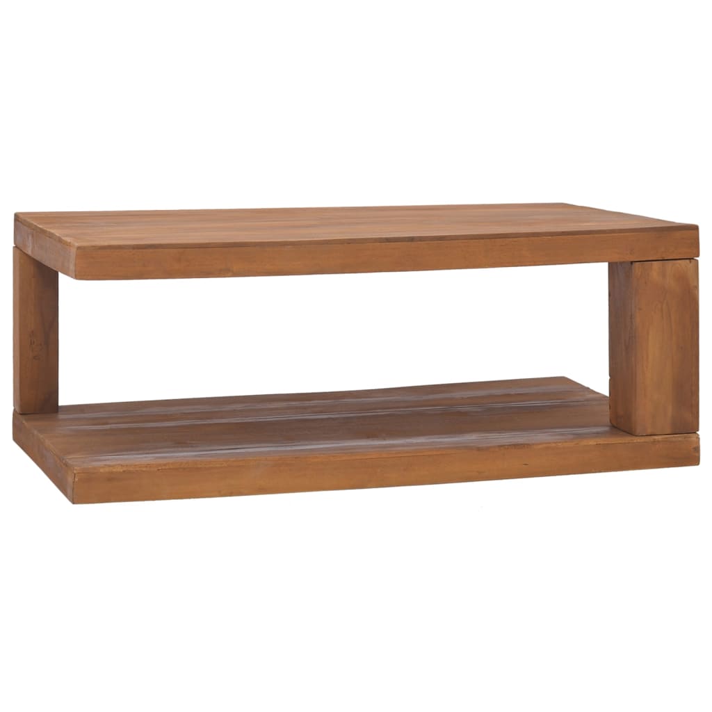vidaXL Teak Wood Coffee Table Furniture 35.4"x19.7"x13.8"/25.6"x25.6"x13"-7