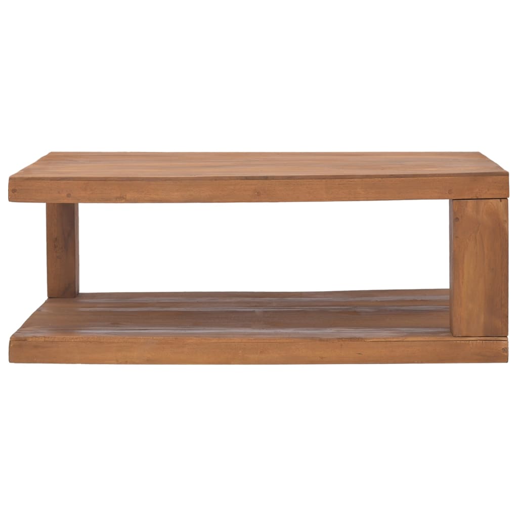 vidaXL Teak Wood Coffee Table Furniture 35.4"x19.7"x13.8"/25.6"x25.6"x13"-9