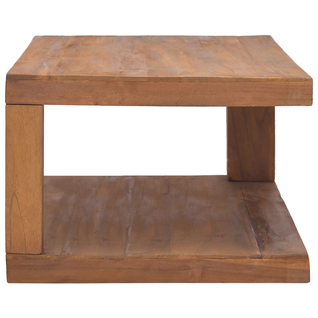 vidaXL Teak Wood Coffee Table Furniture 35.4"x19.7"x13.8"/25.6"x25.6"x13"-15