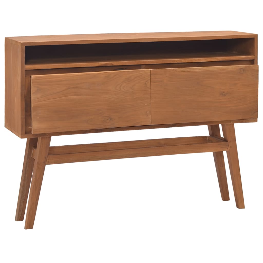 vidaXL Solid Wood Teak Console Table Desk 31.5"x11.8"x31.5"/43.3"x11.8"x31.1"-10
