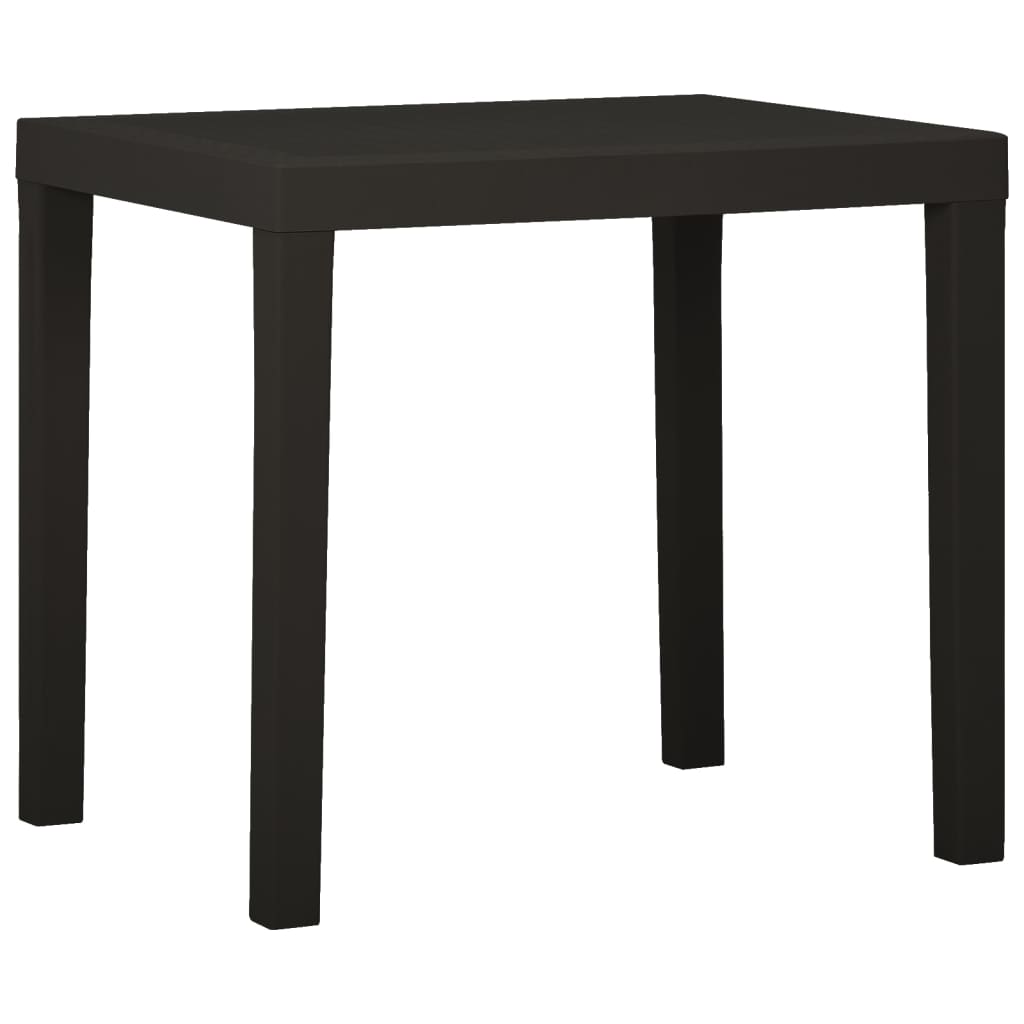 vidaXL Patio Table Anthracite 31.1"x25.6"x28.3" Plastic-0