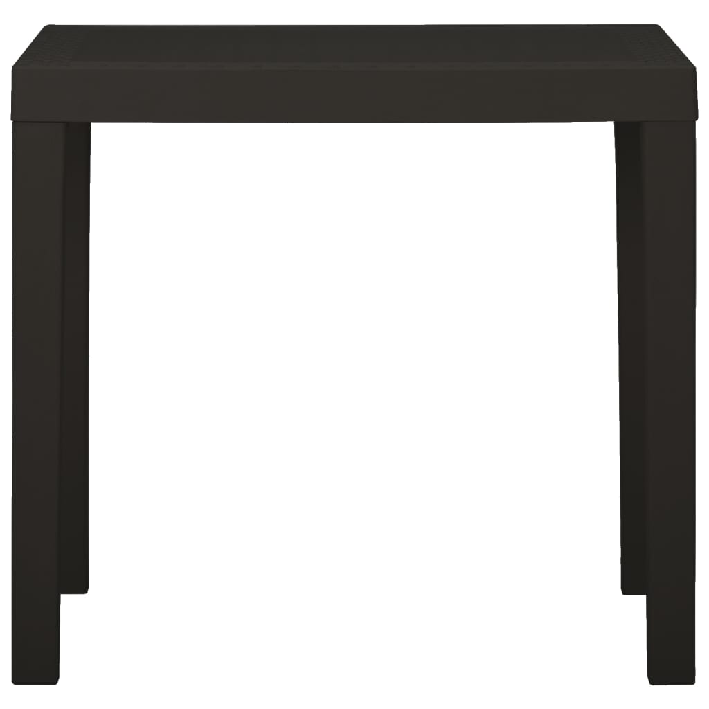 vidaXL Patio Table Anthracite 31.1"x25.6"x28.3" Plastic-1