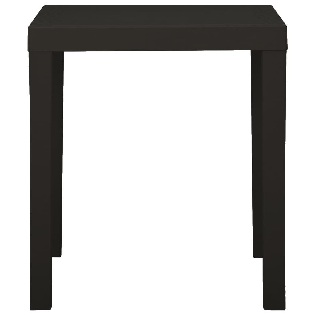 vidaXL Patio Table Anthracite 31.1"x25.6"x28.3" Plastic-2