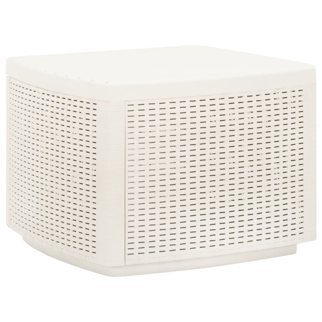 vidaXL Patio Table White 20.9"x20.9"x15.7" Plastic-0
