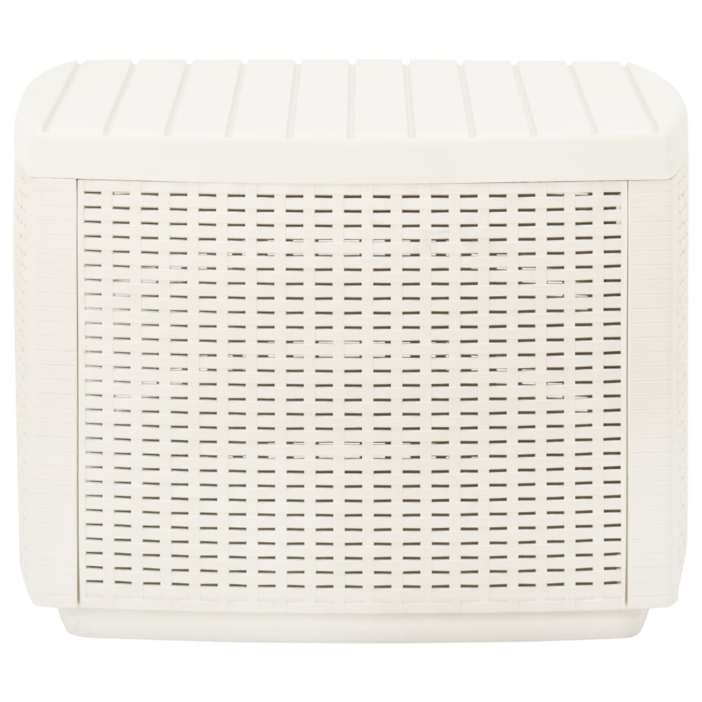 vidaXL Patio Table White 20.9"x20.9"x15.7" Plastic-3