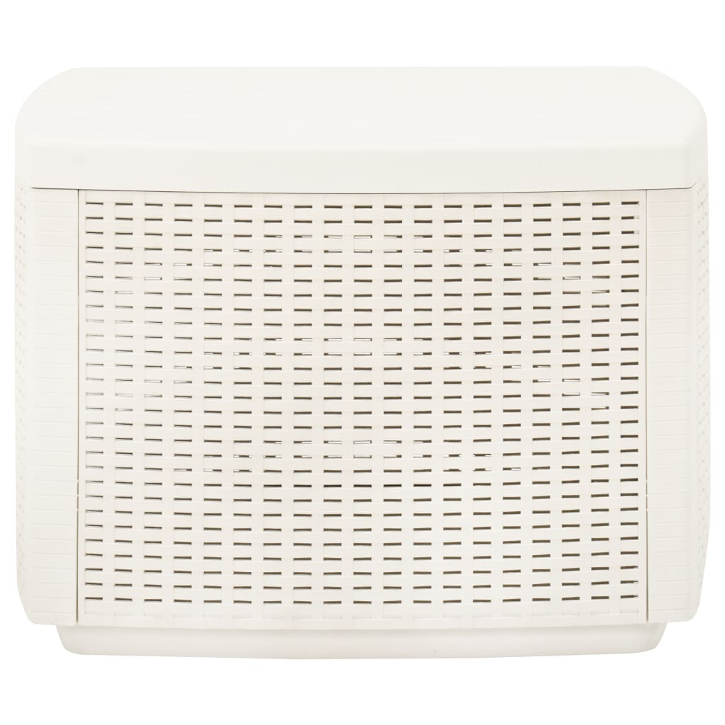 vidaXL Patio Table White 20.9"x20.9"x15.7" Plastic-4