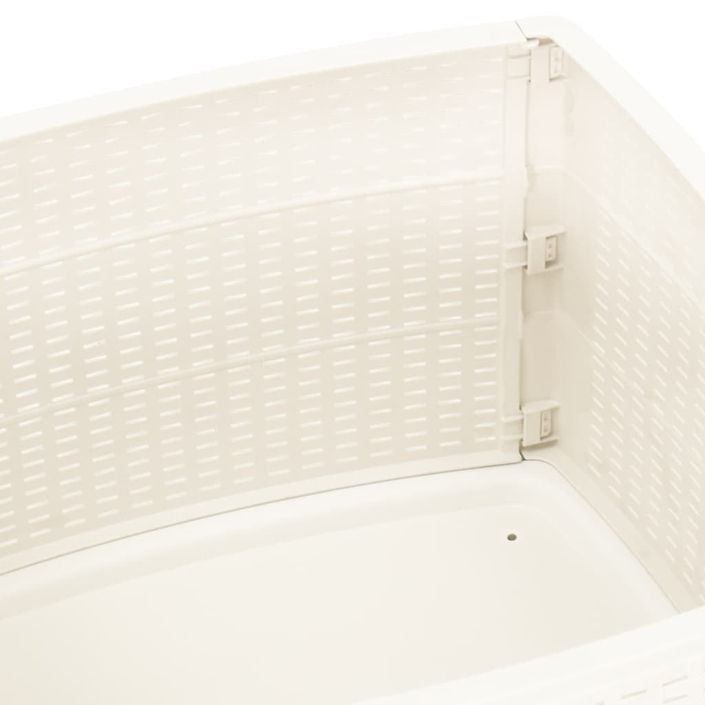 vidaXL Patio Table White 20.9"x20.9"x15.7" Plastic-6