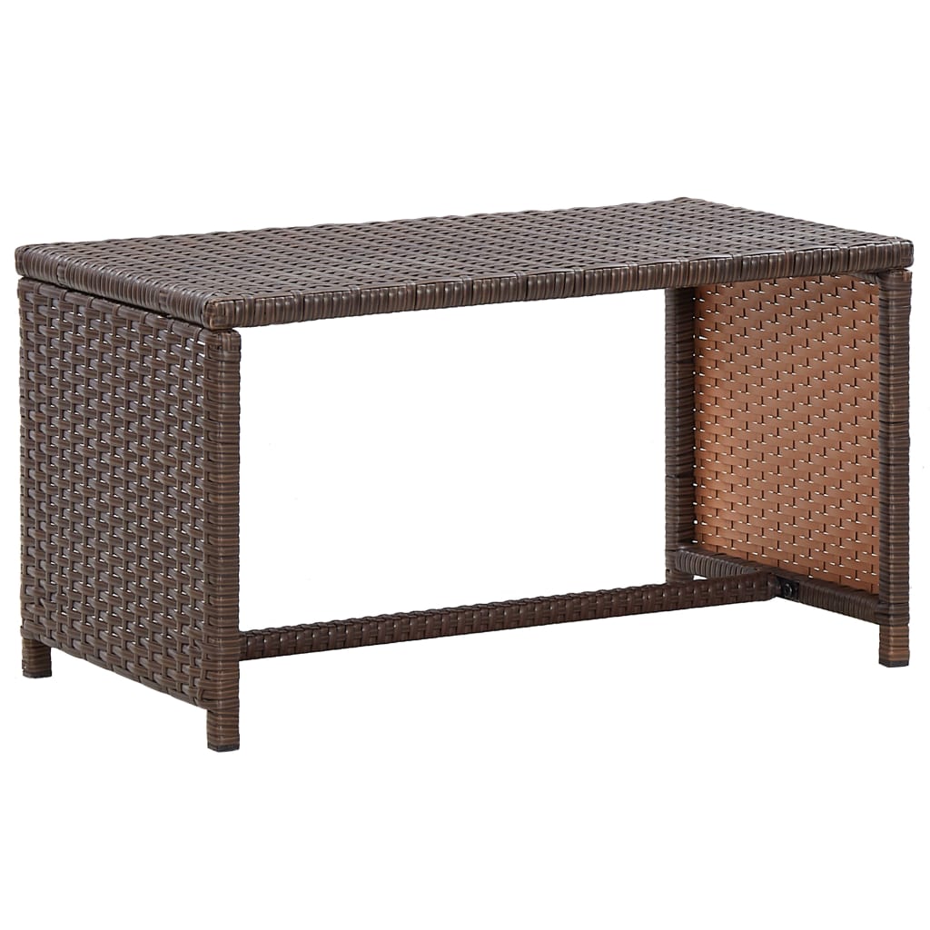 vidaXL Coffee Table End Table Lounge Sofa Table Outdoor Furniture Poly Rattan-9