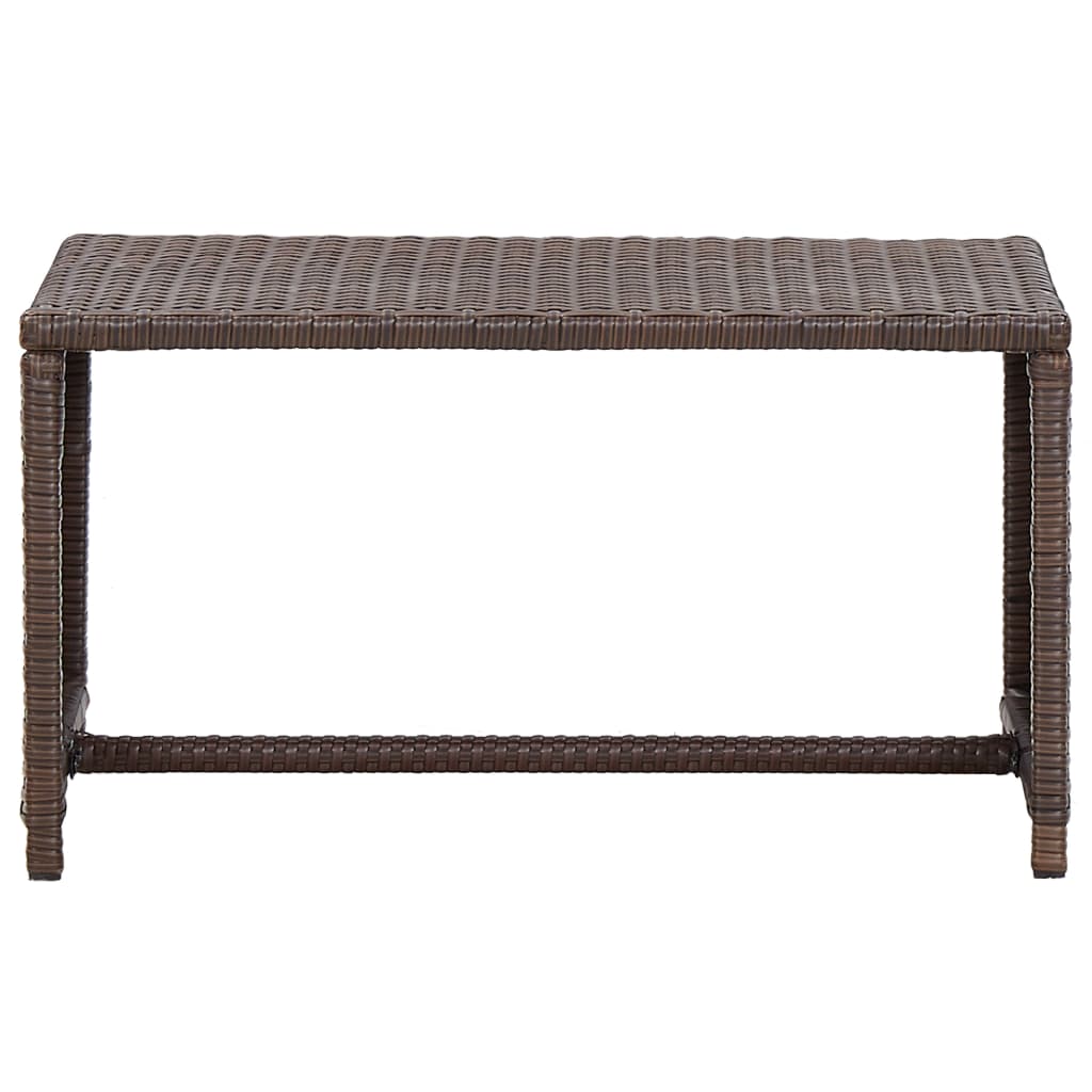 vidaXL Coffee Table End Table Lounge Sofa Table Outdoor Furniture Poly Rattan-12
