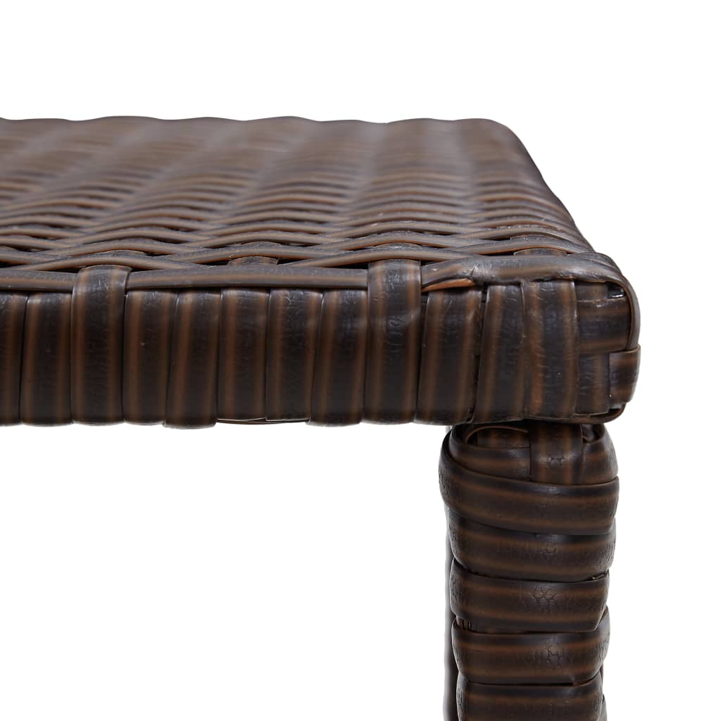 vidaXL Coffee Table End Table Lounge Sofa Table Outdoor Furniture Poly Rattan-14