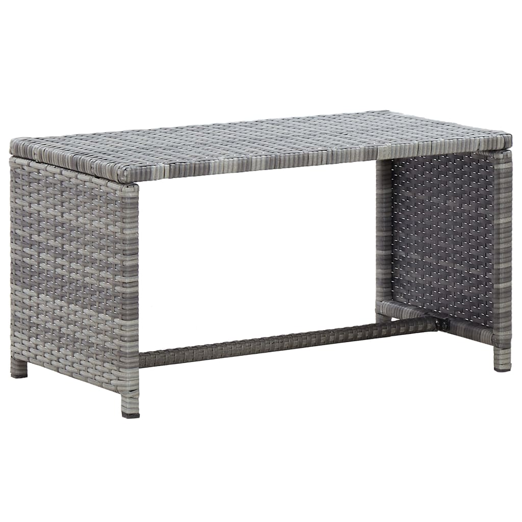 vidaXL Coffee Table End Table Lounge Sofa Table Outdoor Furniture Poly Rattan-17