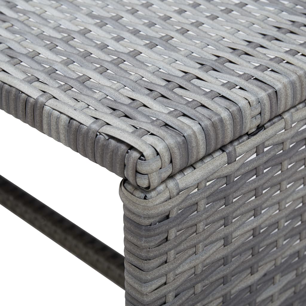 vidaXL Coffee Table End Table Lounge Sofa Table Outdoor Furniture Poly Rattan-18