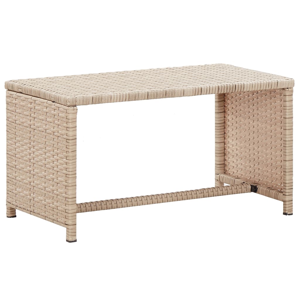 vidaXL Coffee Table End Table Lounge Sofa Table Outdoor Furniture Poly Rattan-23