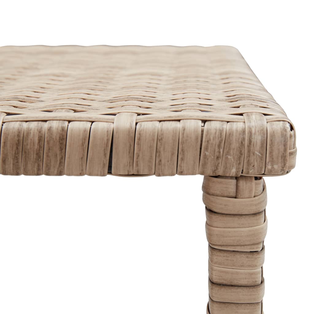 vidaXL Coffee Table End Table Lounge Sofa Table Outdoor Furniture Poly Rattan-22