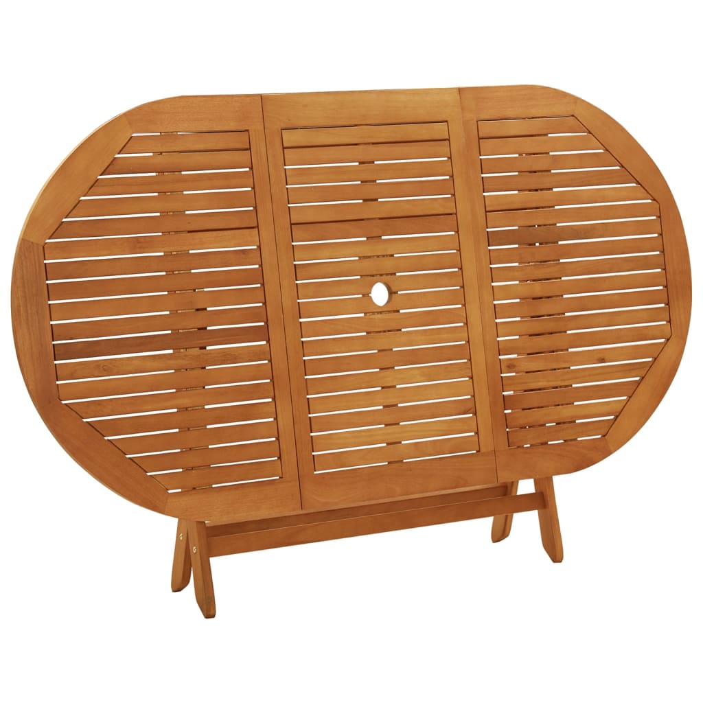 vidaXL Outdoor Dining Table Folding Garden Patio Table Solid Eucalyptus Wood-9