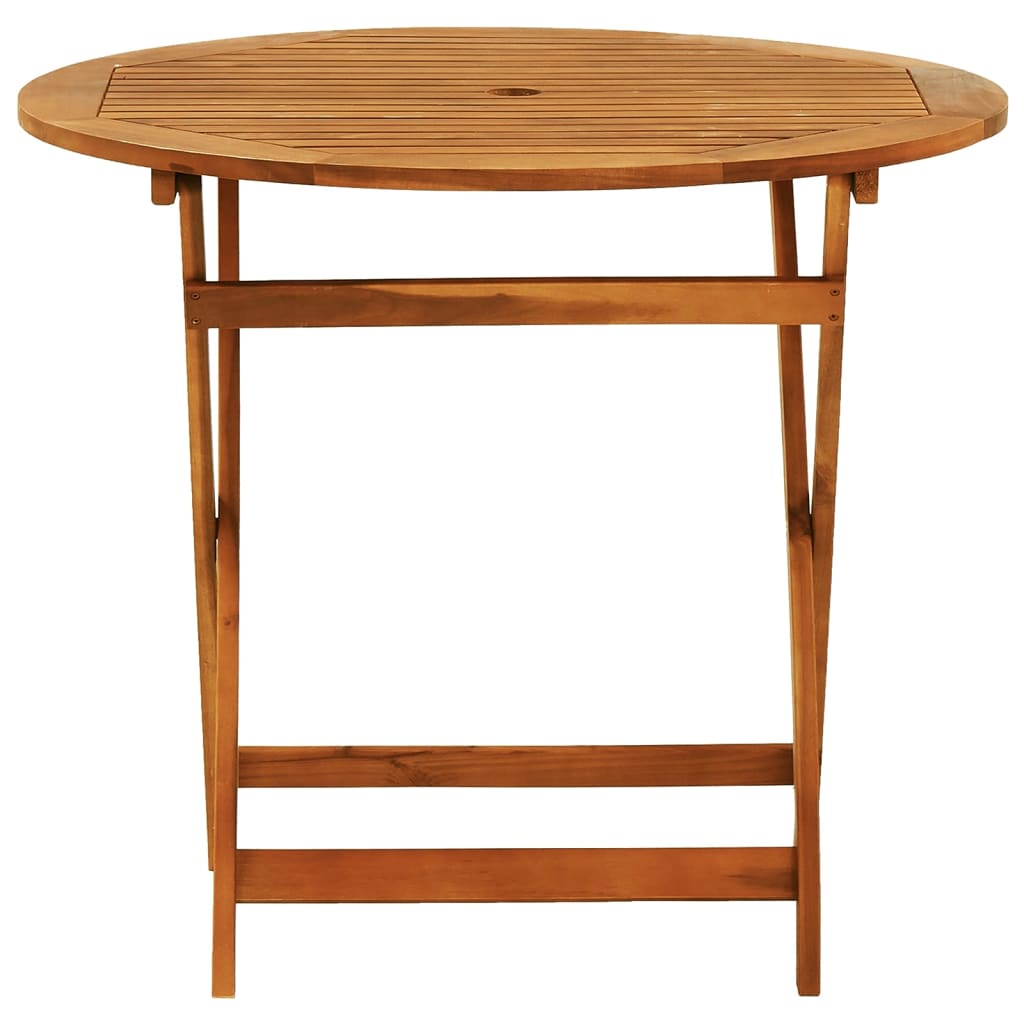 vidaXL Outdoor Dining Table Folding Garden Patio Table Solid Eucalyptus Wood-11