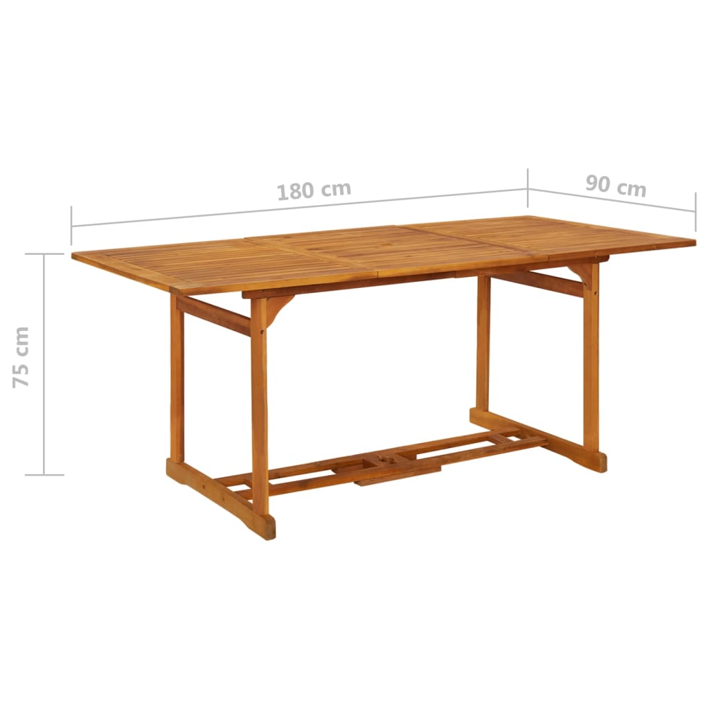 vidaXL Outdoor Dining Table Patio Table Garden Furniture Solid Wood Acacia-9