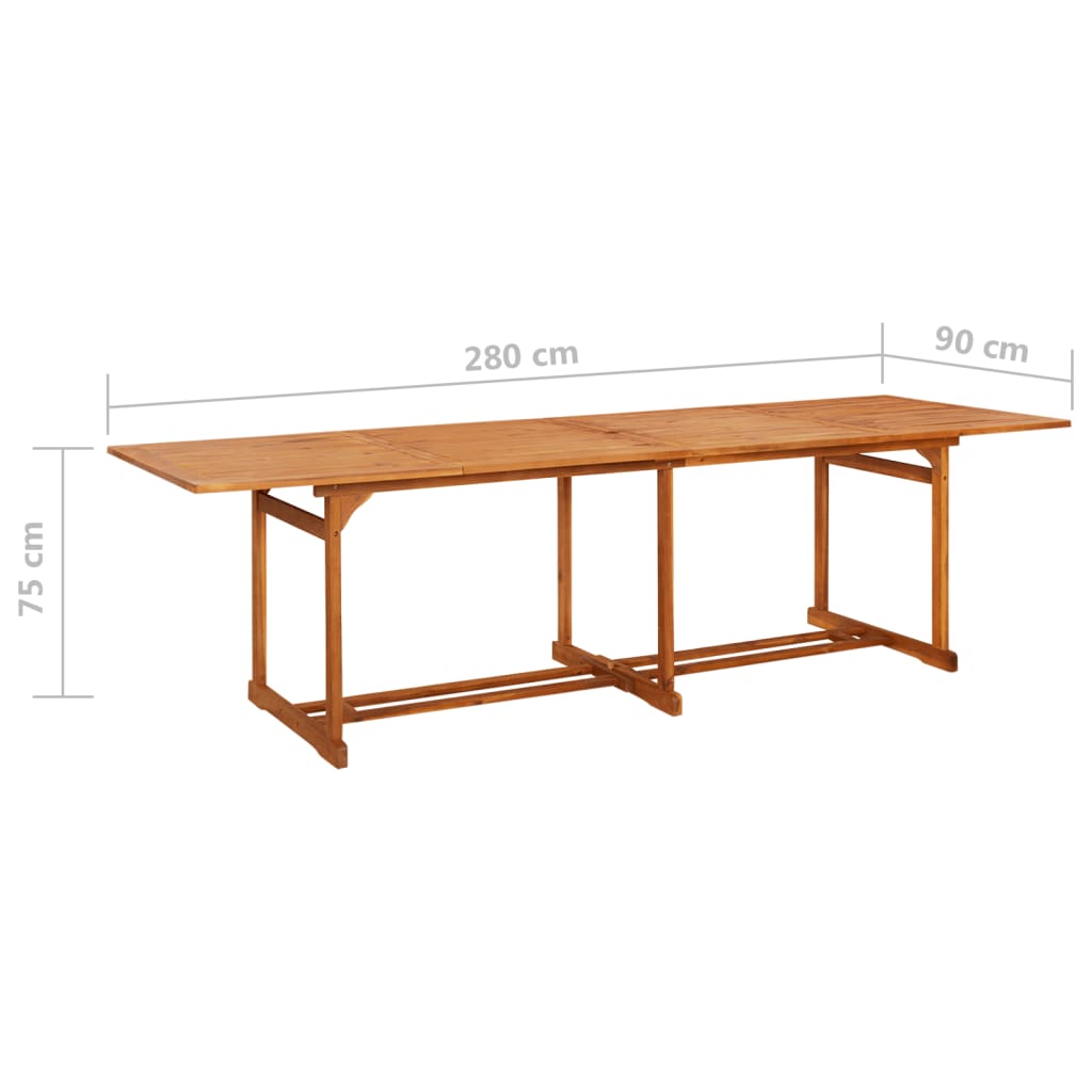 vidaXL Outdoor Dining Table Patio Table Garden Furniture Solid Wood Acacia-19