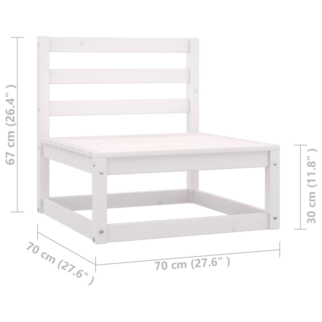 vidaXL Patio Middle Sofas with Anthracite Cushions 2 pcs Solid Wood Pine-1