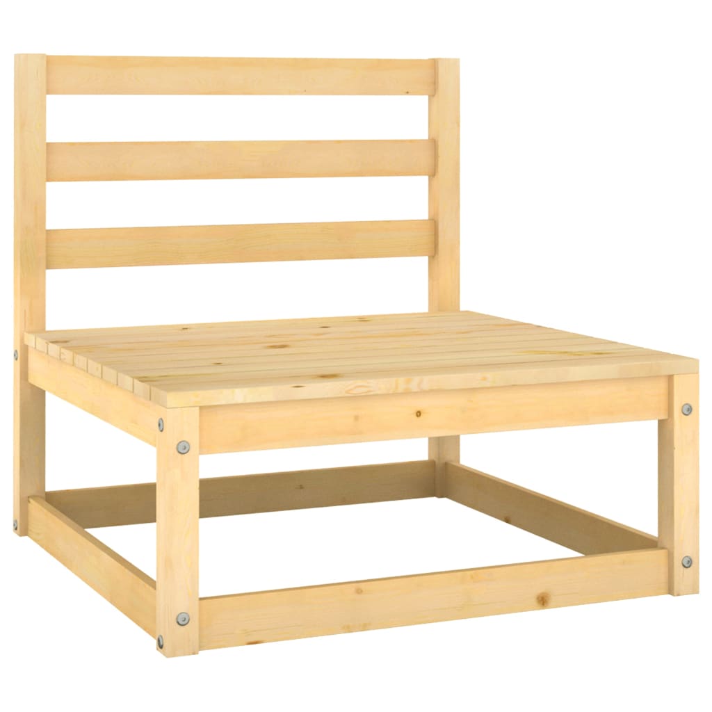 vidaXL 2 Piece Patio Lounge Set with Cushions Solid Wood Pine-4