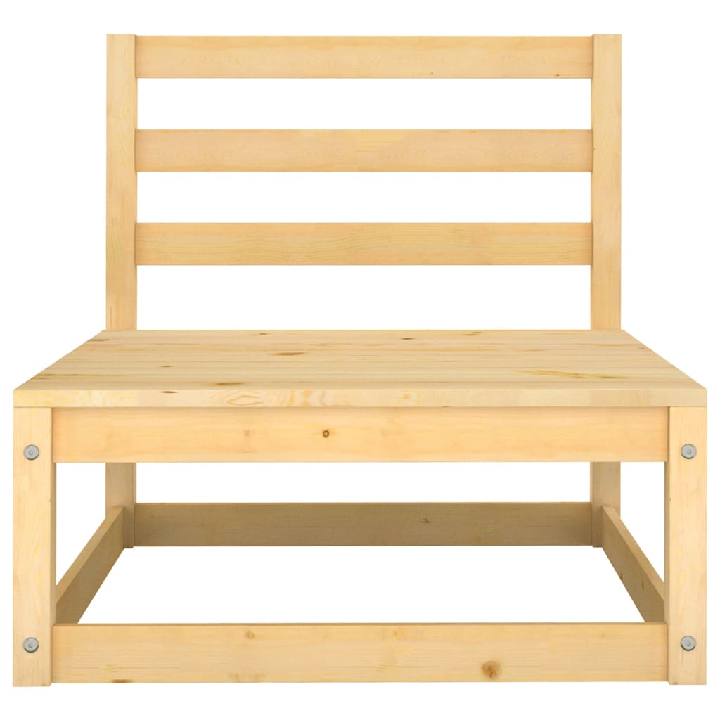 vidaXL 3 Piece Patio Lounge Set with Cushions Solid Wood Pine-5