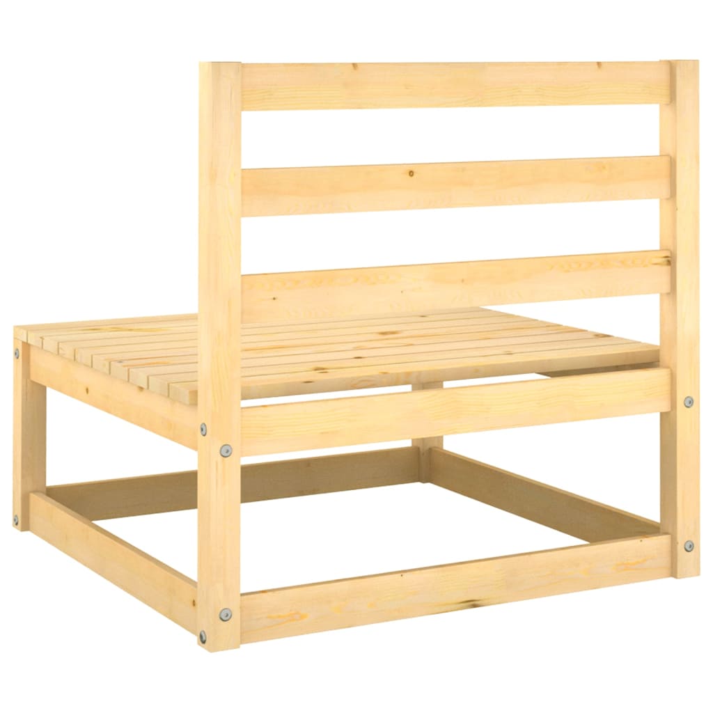 vidaXL 3 Piece Patio Lounge Set with Cushions Solid Wood Pine-7