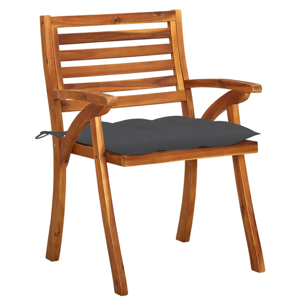 vidaXL Patio Dining Chairs Outdoor Chair for Deck Garden Solid Wood Acacia-44