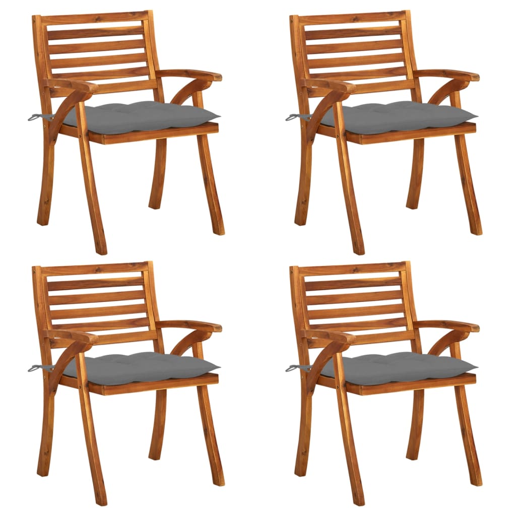 vidaXL Patio Dining Chairs Outdoor Chair for Deck Garden Solid Wood Acacia-22