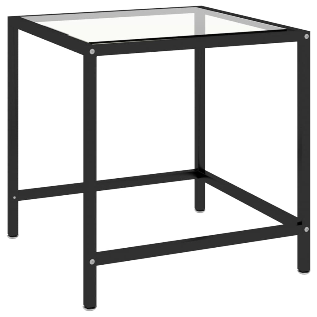 vidaXL Tea Tables Accent Coffee Side Table 2 Pcs Tempered Glass Transparent-11