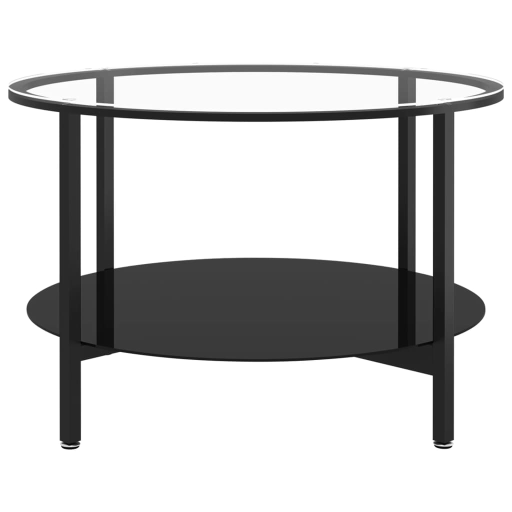 vidaXL Tea Table Accent Coffee Side End Table and Transparent Tempered Glass-7