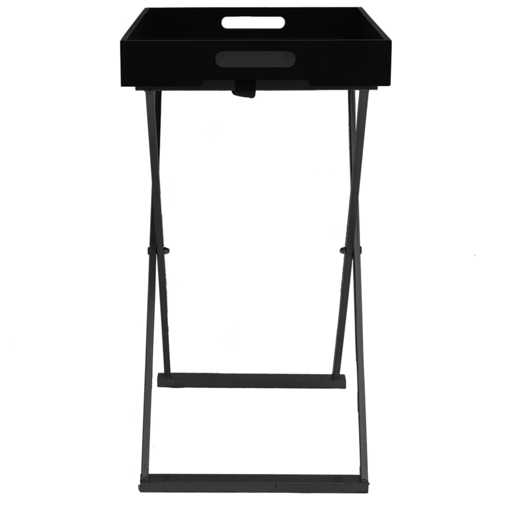 vidaXL Folding Table Accent Foldable End Table with Iron Frame Gold and MDF-8