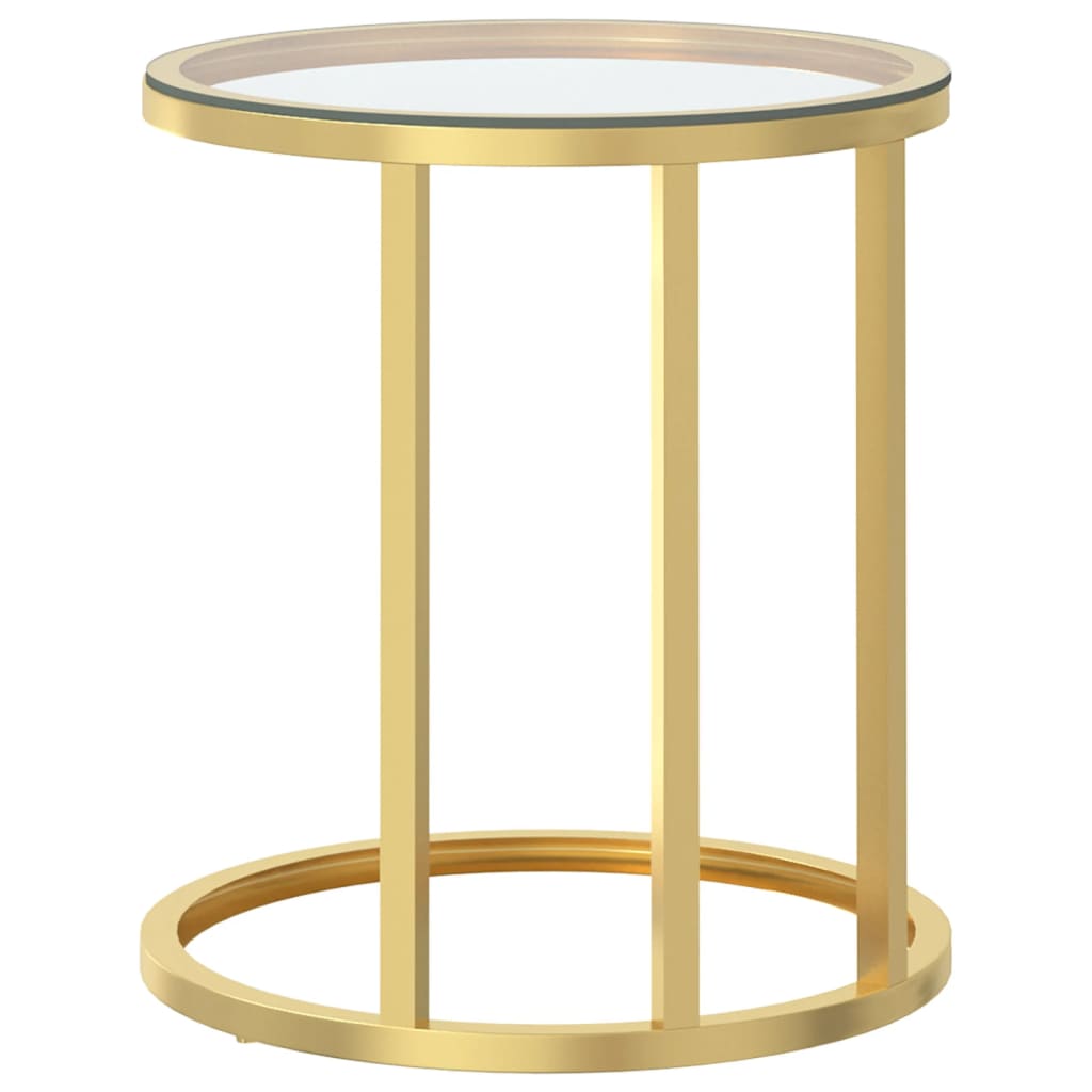 vidaXL Side Table Accent Round Coffee Table Furniture Marble Tempered Glass-24