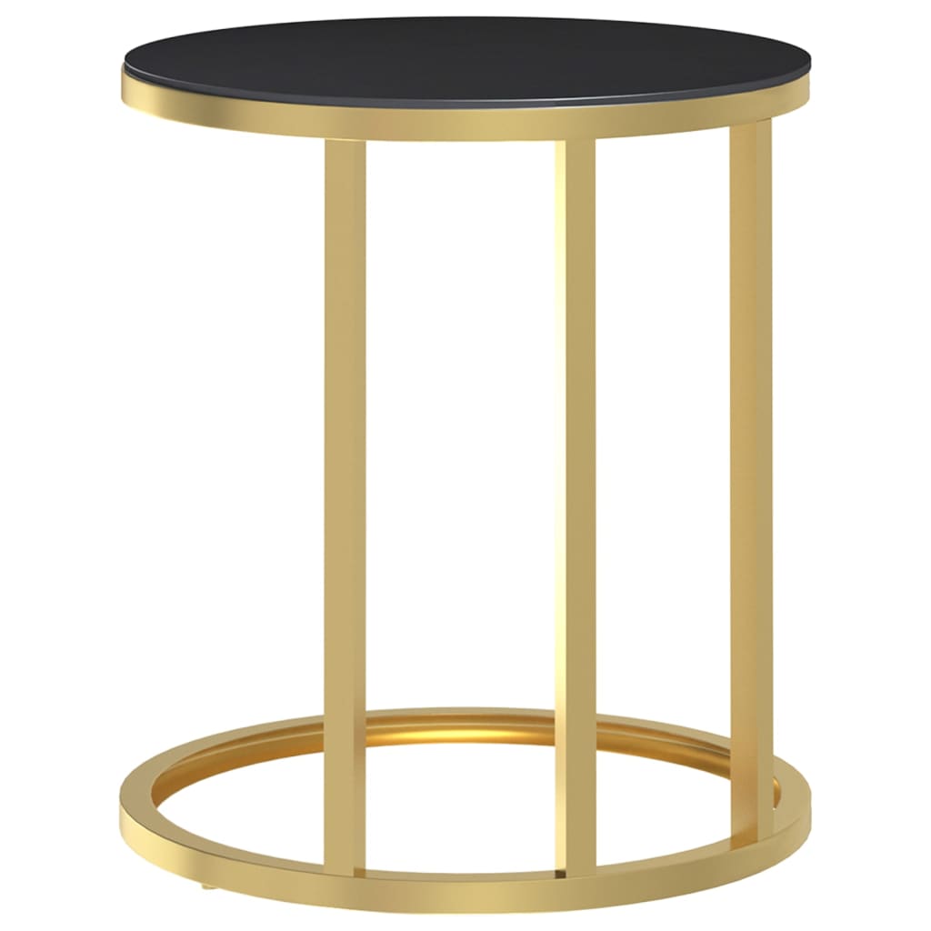 vidaXL Side Table Accent Round Coffee Table Furniture Marble Tempered Glass-14