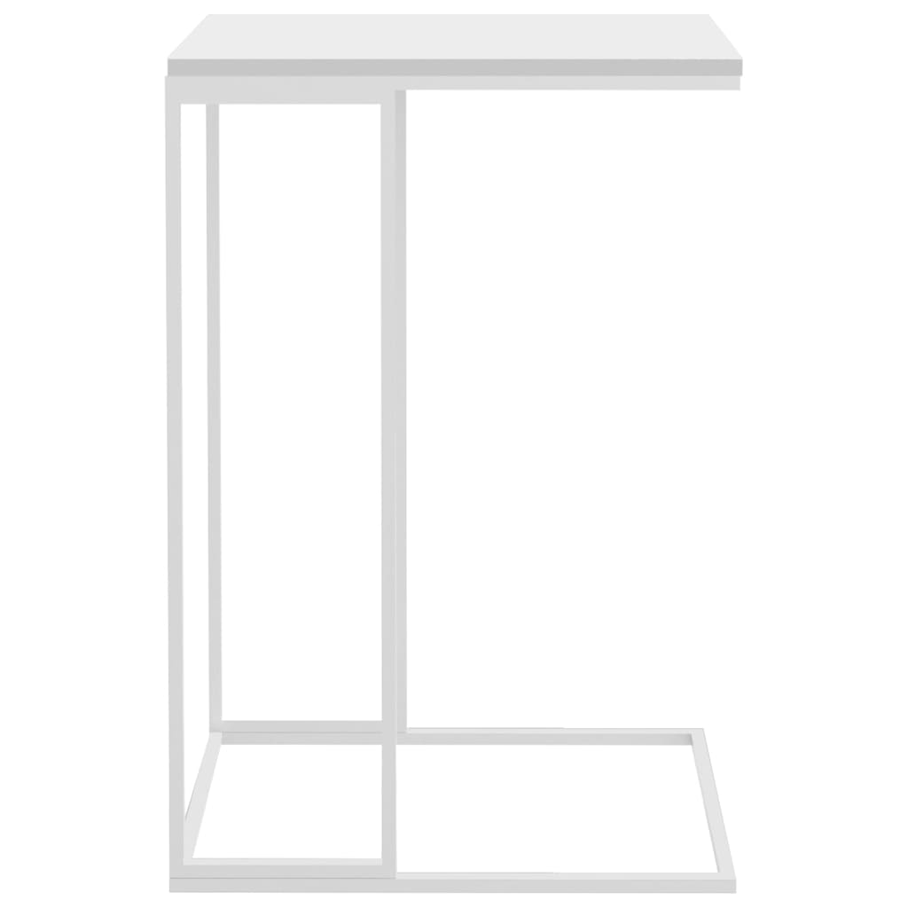 vidaXL Side Table White 15.7"x11.8"x23.2" Engineered Wood-1