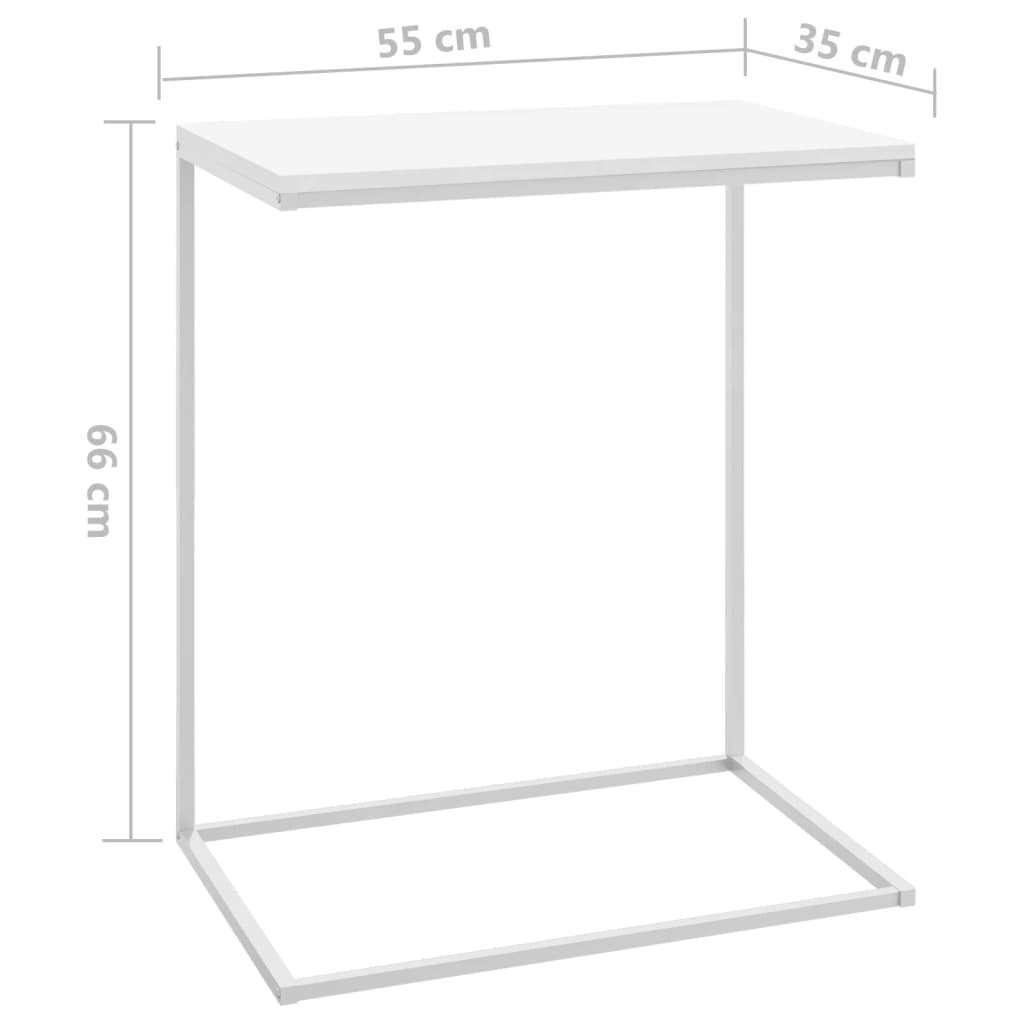 vidaXL Side Table White 21.7"x13.8"x26" Engineered Wood-5