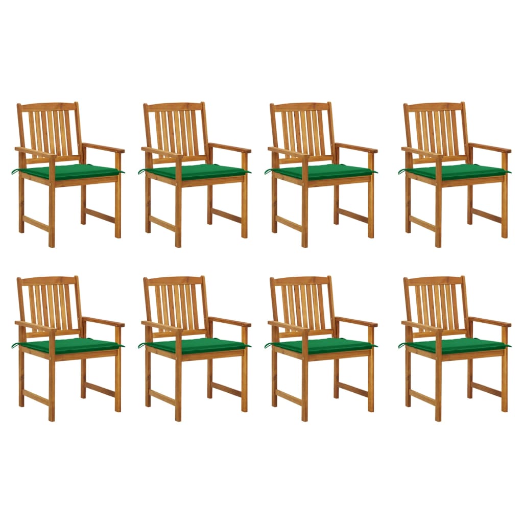vidaXL Patio Chairs Outdoor Patio Dining Chair with Cushions Solid Wood Acacia-0