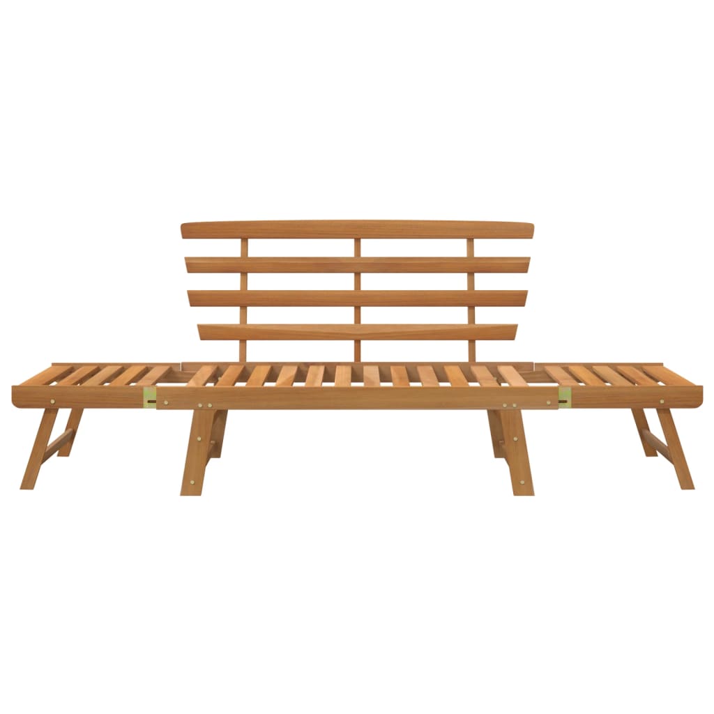 vidaXL Patio Bench Outdoor Garden Bench with Cushions 2-in-1 Solid Wood Acacia-10