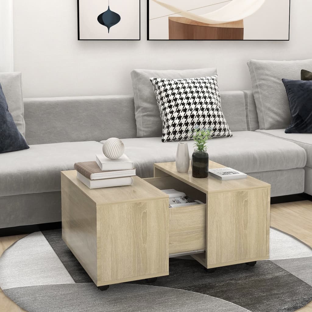 vidaXL Coffee Table End Table Sofa Table Living Room Furniture Engineered Wood-27