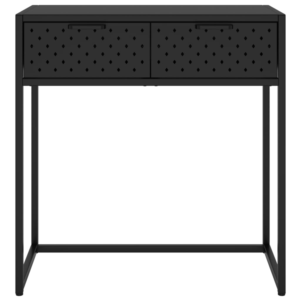 vidaXL Console Table Entryway Table Hall Narrow Side Table with Drawer Steel-5