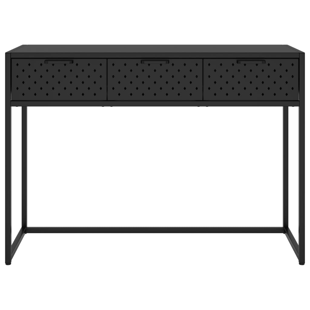 vidaXL Console Table Entryway Table Hall Narrow Side Table with Drawer Steel-2