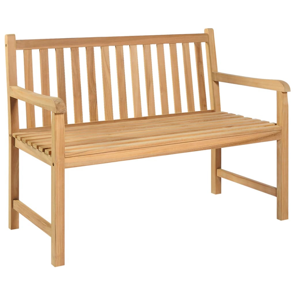 vidaXL Outdoor Patio Bench Garden Front Porch Chair Bench Solid Wood Teak-20