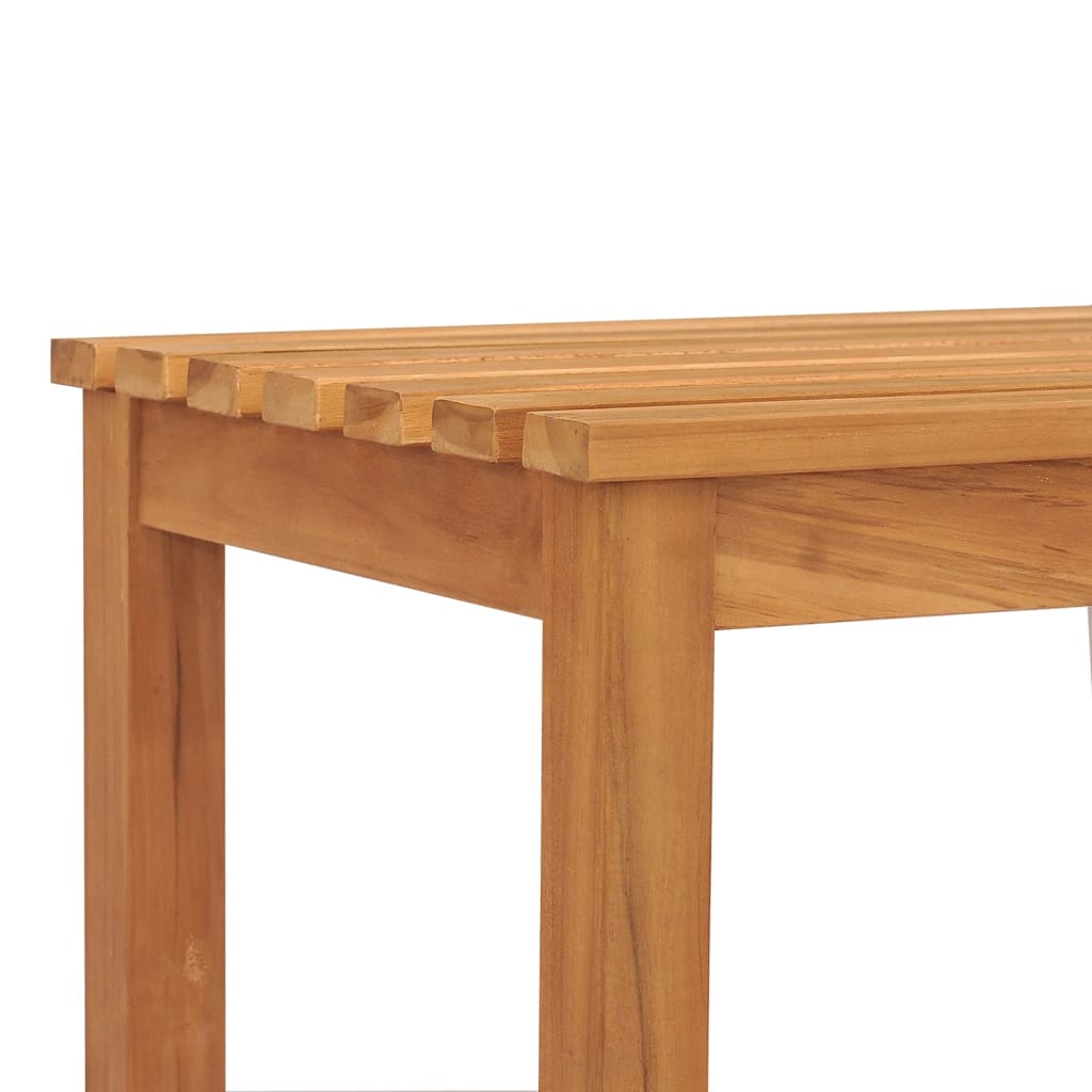 vidaXL Outdoor Patio Bench Garden Bench with Wooden Frame Solid Wood Teak-12