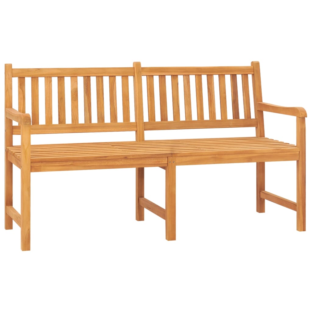 vidaXL 3-Seater Patio Bench with Table 59.1" Solid Teak Wood-1