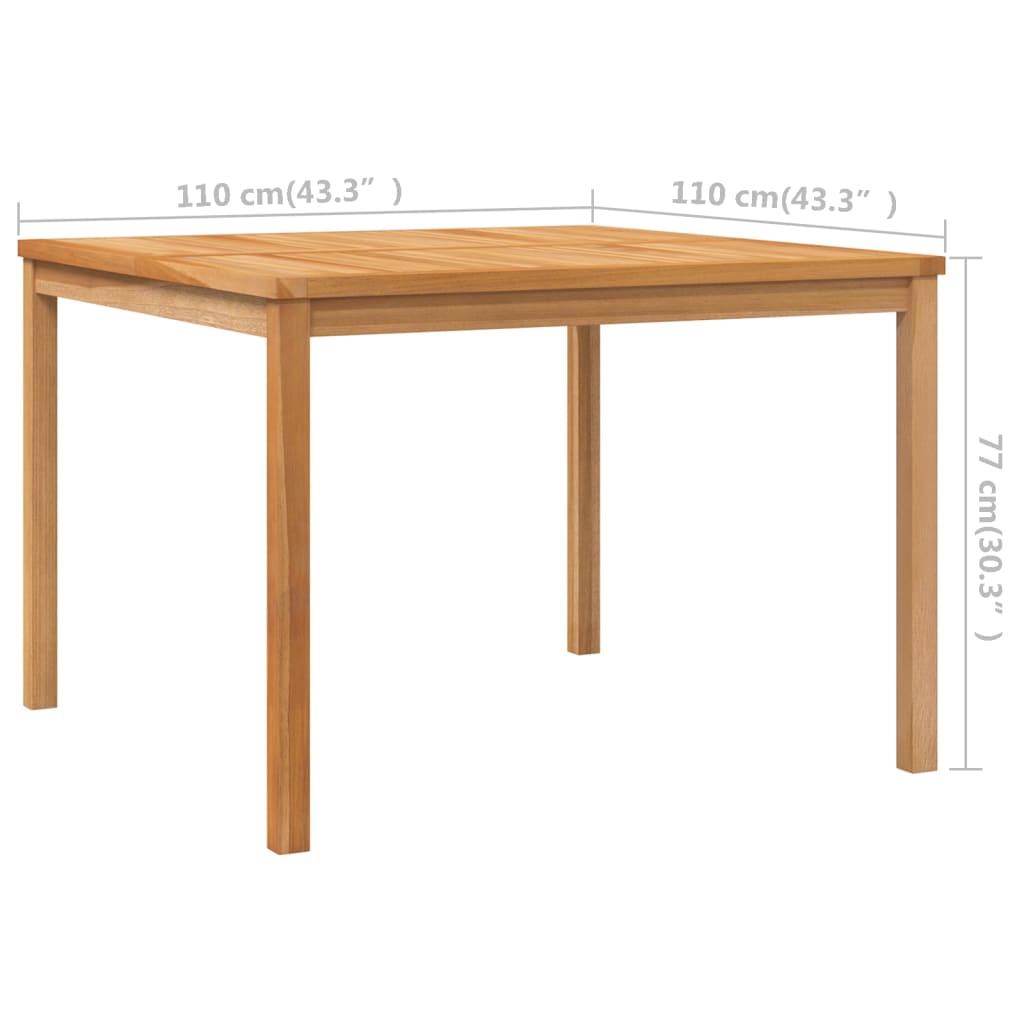 vidaXL Outdoor Dining Table Patio Table Garden Porch Furniture Solid Teak Wood-9