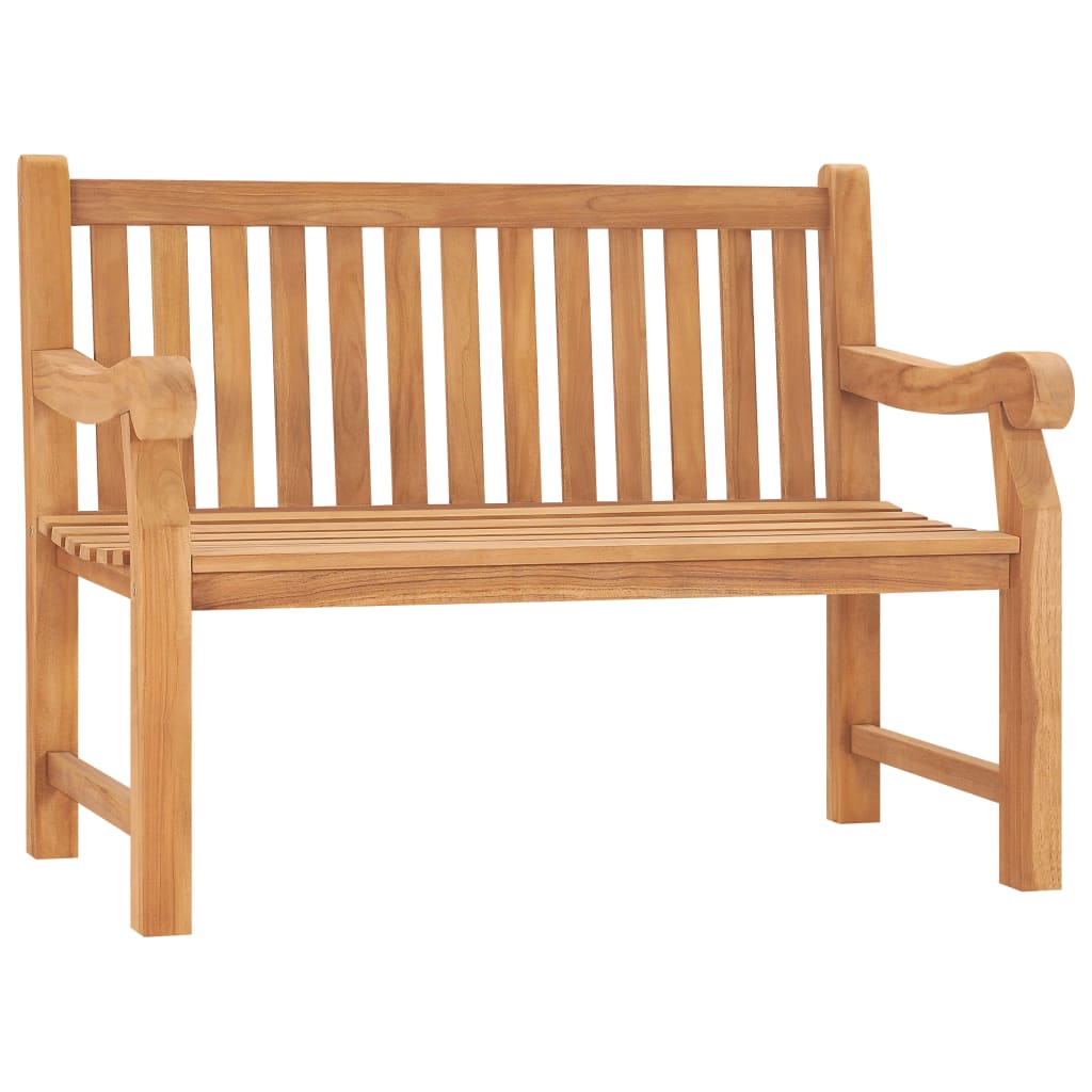 vidaXL Outdoor Patio Bench 2-Seater Garden Bench Loveseat Solid Wood Teak-1