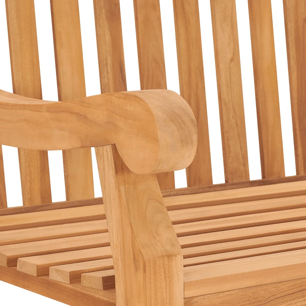 vidaXL Outdoor Patio Bench 2-Seater Garden Bench Loveseat Solid Wood Teak-19